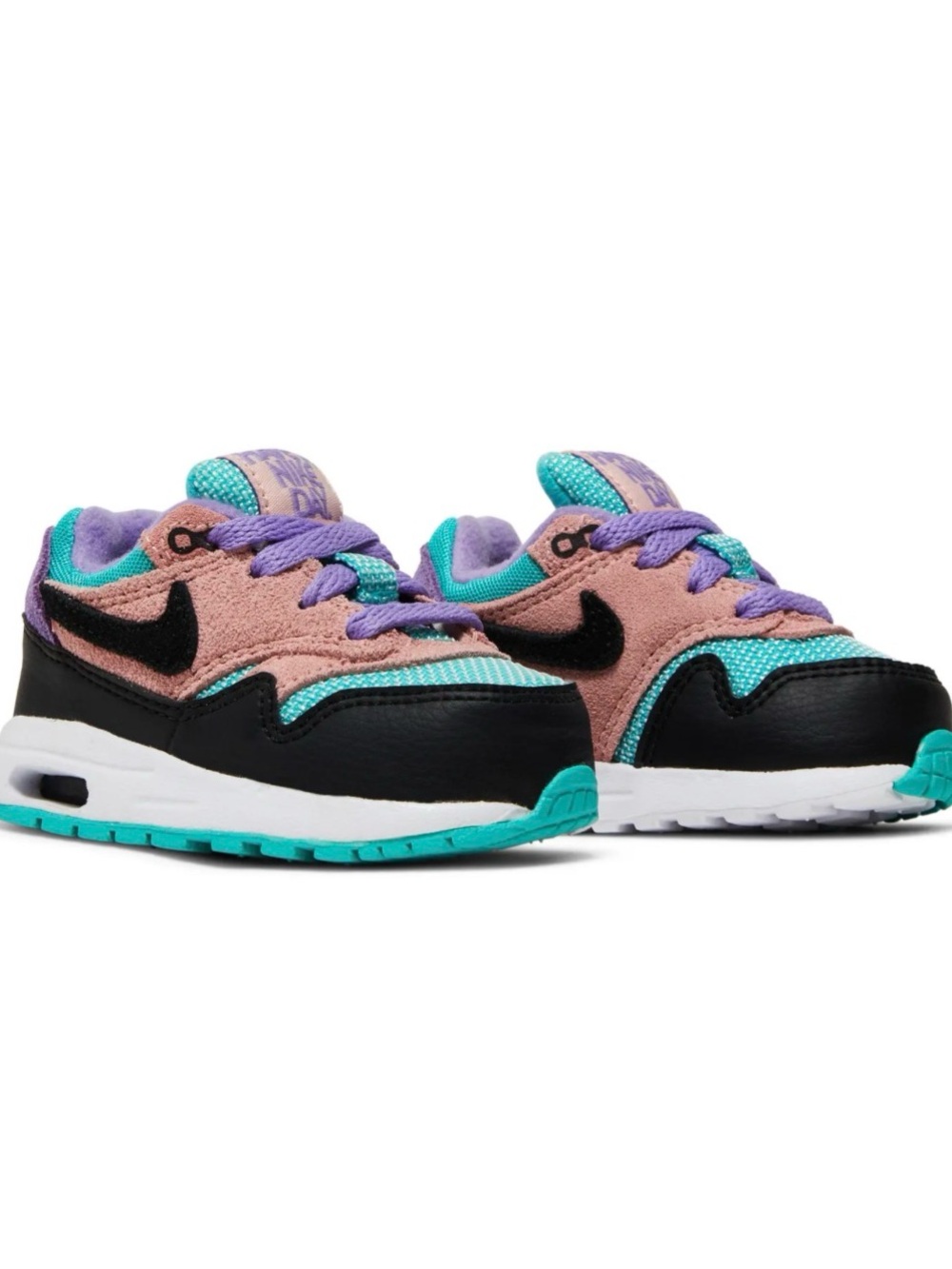 Nike Kids' Teal Purple Pink and Black Low-Top Sneakers